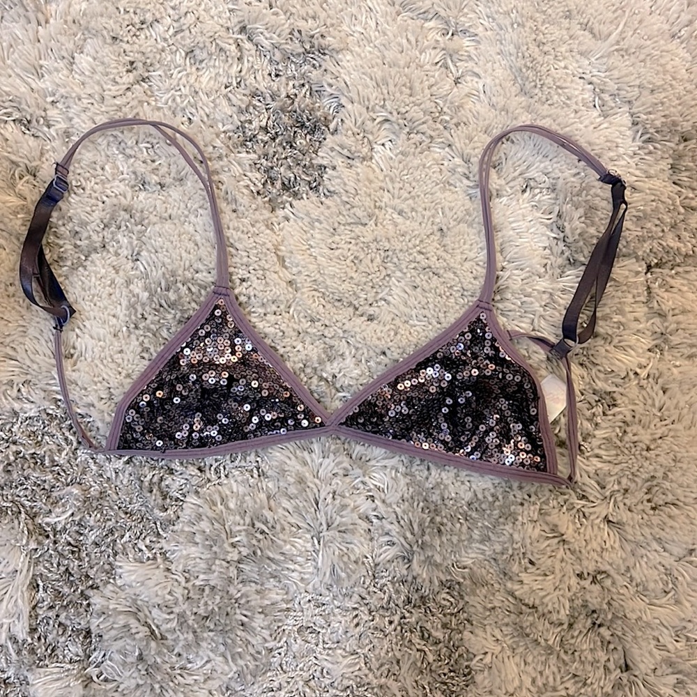Smack sequined purple bralette